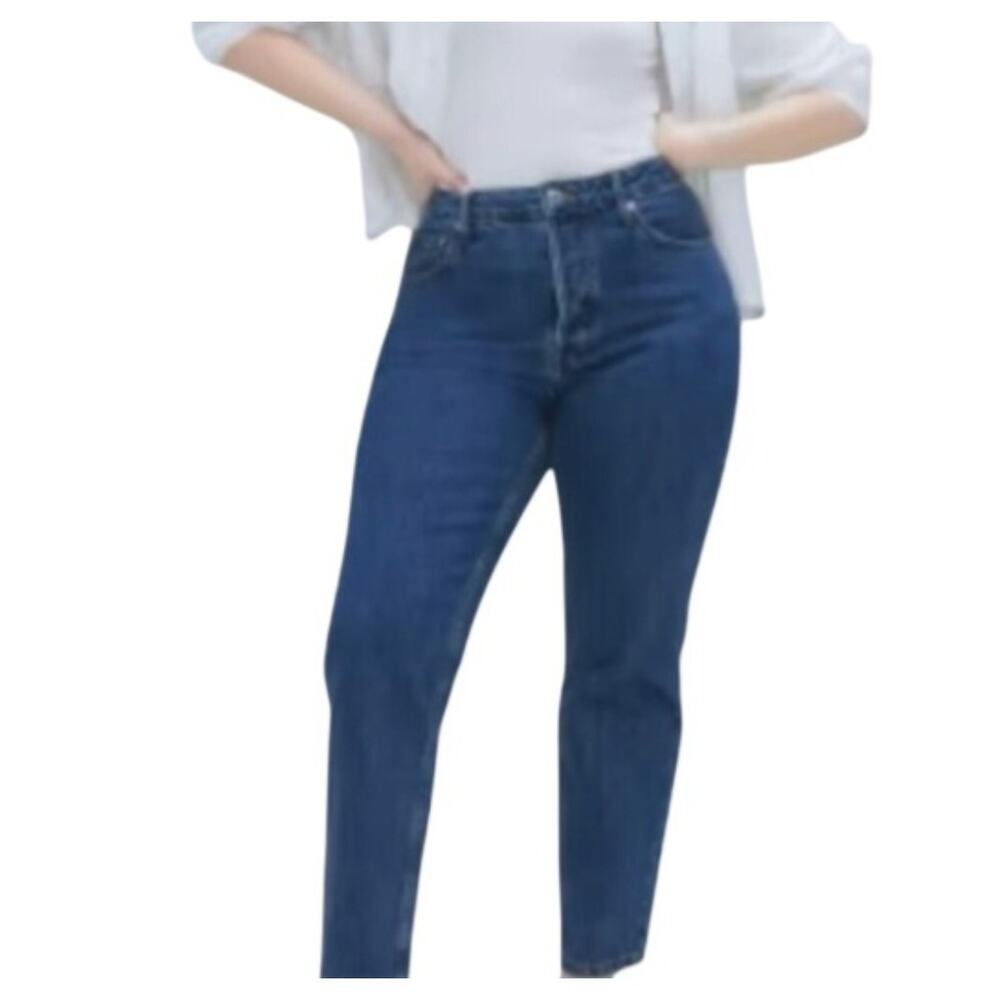 Everlane Womens Curvy 90's Cheeky Straight Ankle 5 Pocket Button Fly Size 28